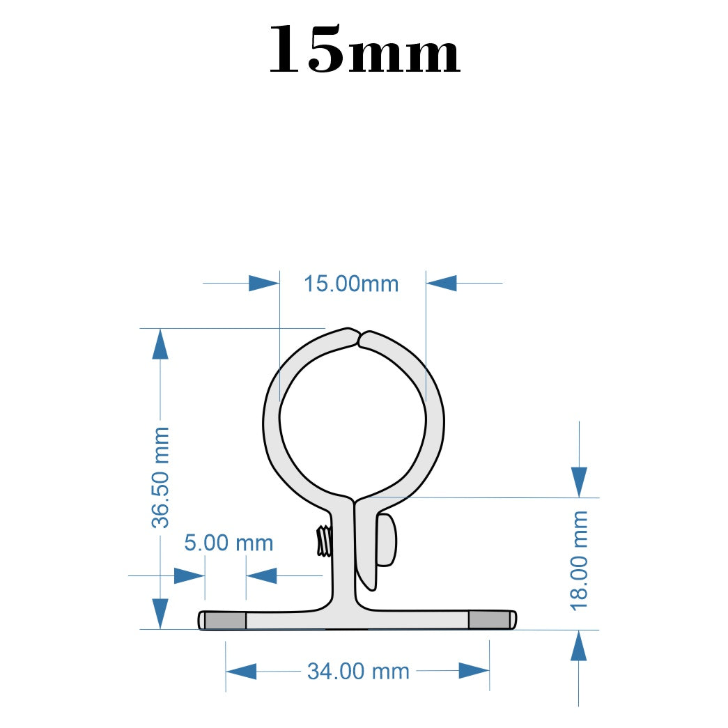 ASTA brass pipe bracket technical drawing showing dimensions and fitting profile for bathroom shelf installation
