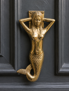 SYRENA - Solid Brass Mermaid Door Knocker