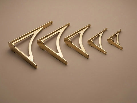 POLERT- Polished Brass Shelf Bracket