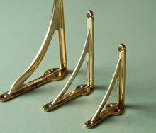 POLERT- Polished Brass Shelf Bracket