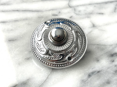 MARO - Solid Brass Chrome Moroccan Doorbell