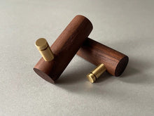 TRÉ - Hardwood Brass Wall Hook