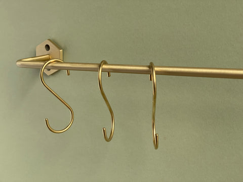 STANG - Solid Brass Utensil Rail