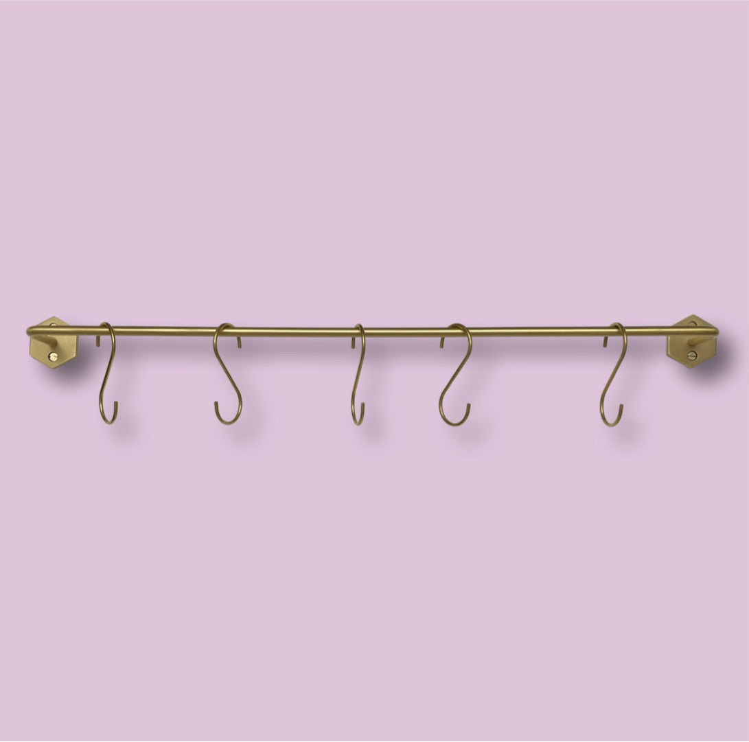 STANG Solid Brass Utensil Rail barnandbrass